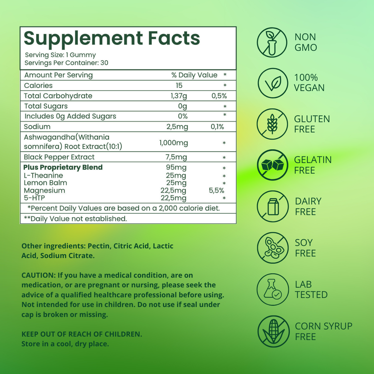 Ashwagandha + L-Theanine Gummies