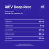 RIEV Deep Rest Strips Nutrition