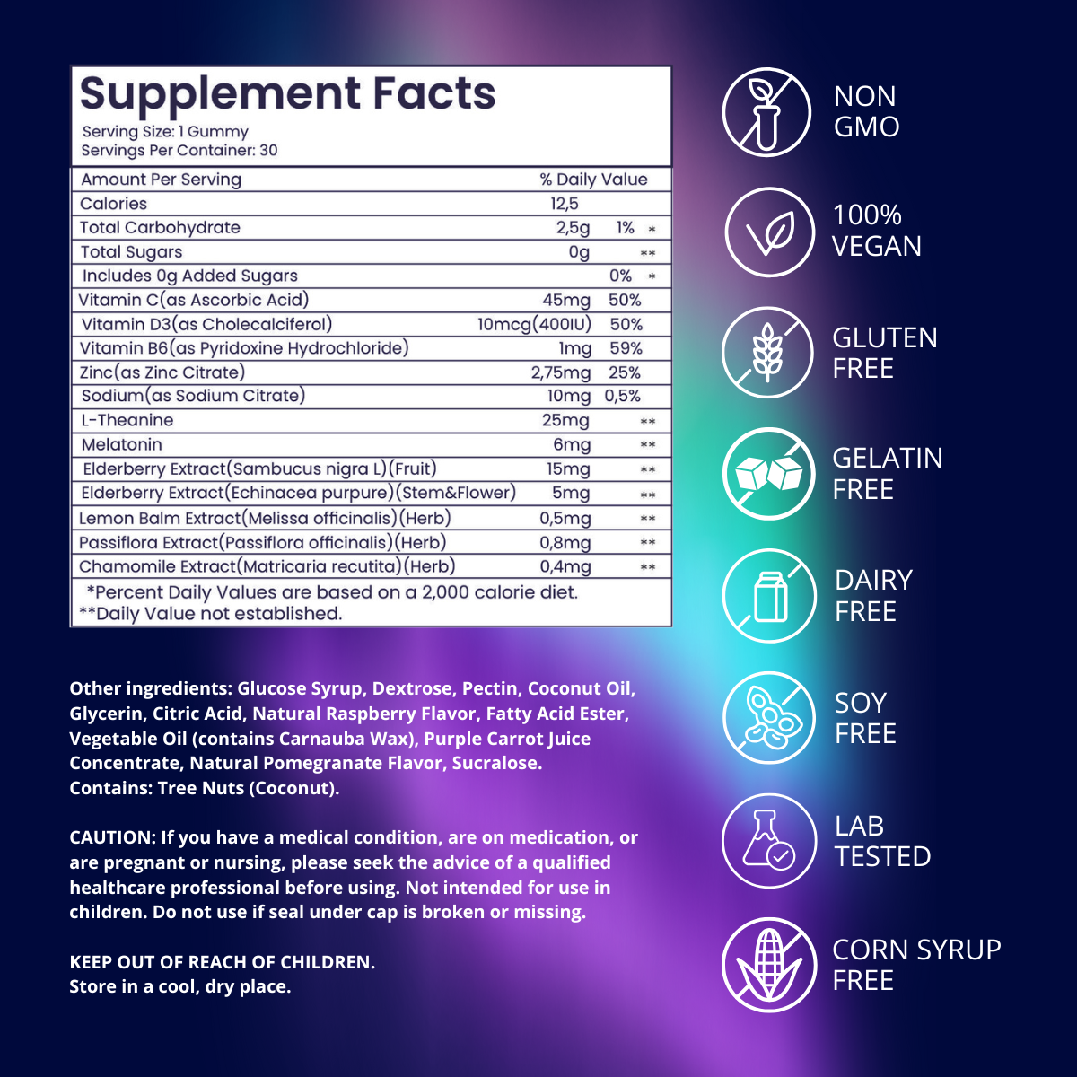 Natural Sleep Vitamin Gummies