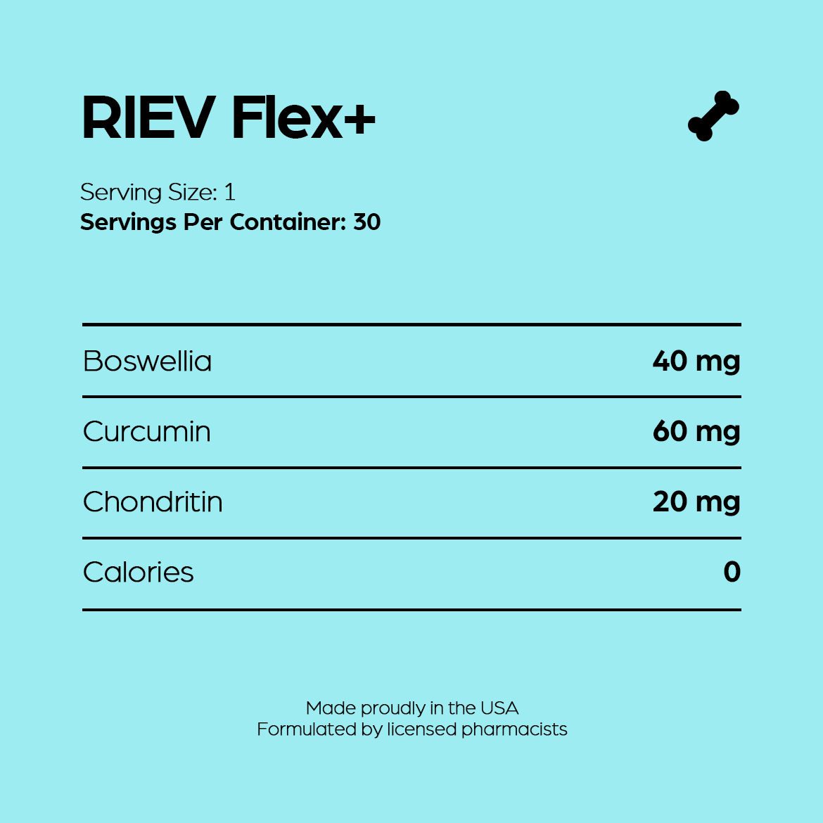 RIEV Flex+ Strips Nutrition