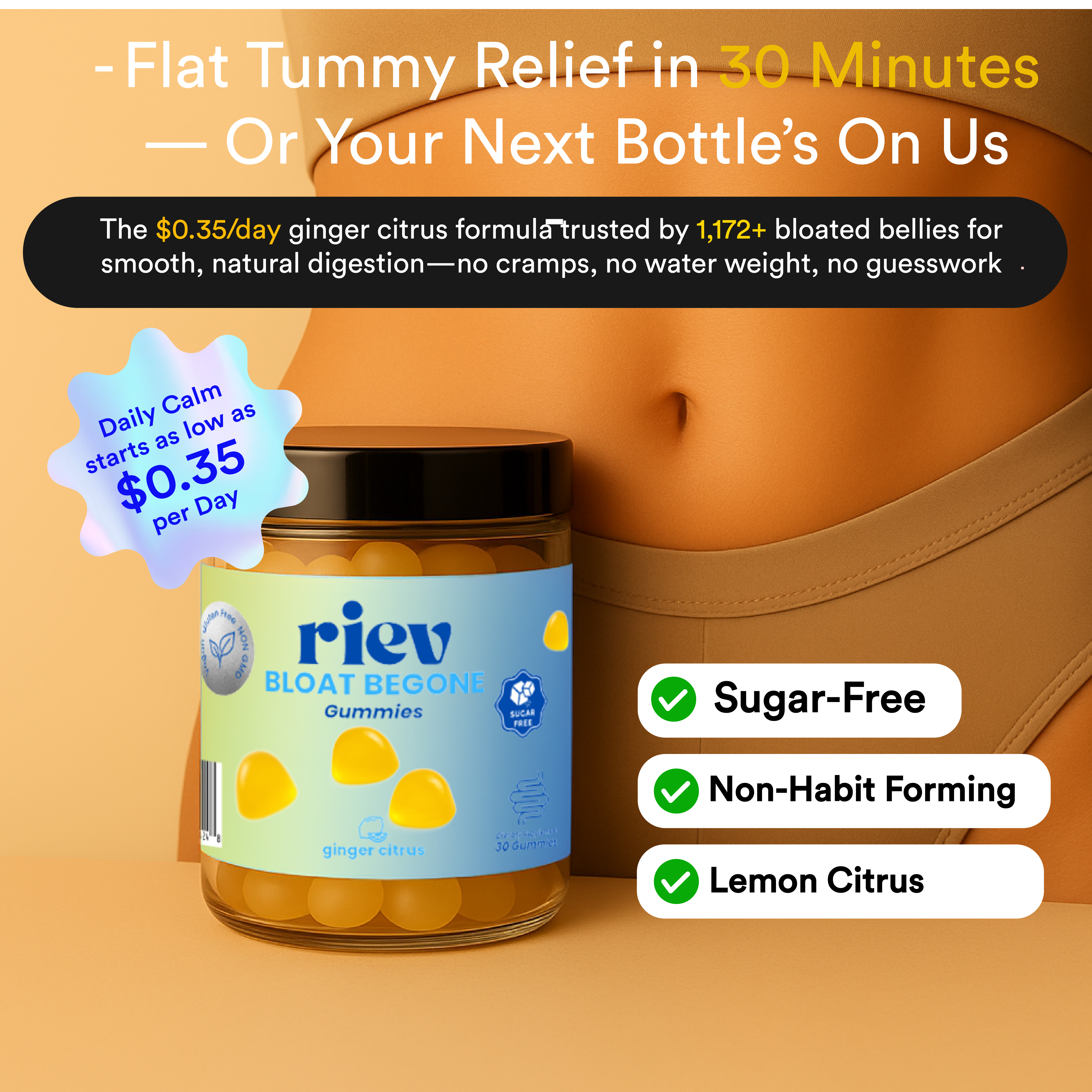 Bloat Begone Gummies - Bye Bye Bloat, Hello Flat Tummy