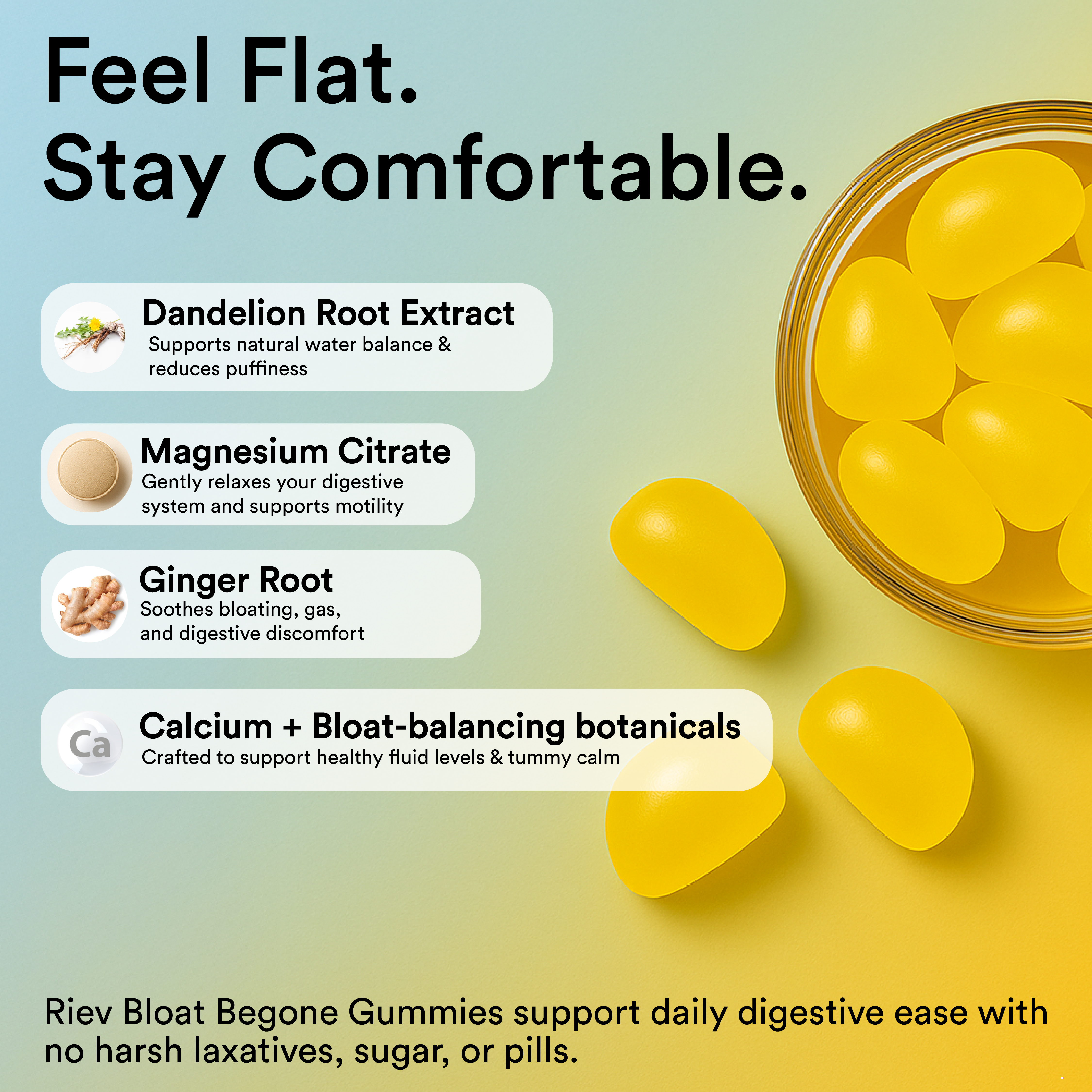 Bloat Begone Gummies - Bye Bye Bloat, Hello Flat Tummy
